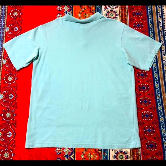 COLUMBIA OMNI- MENβs POLO STYLE SHIRT.LIGHTWEIGHT,SKY BLUE,LOGO ON FRONT.βEUCβ - Picture 3 of 4